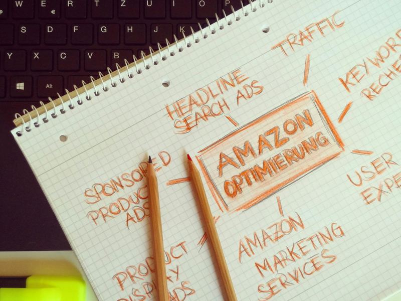 visual representation of amazon optimization techniques with handwritt image